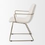 69846 - Sawyer Cream Fabric Wrap Gold Metal Frame Dining Chair