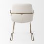 69846 - Sawyer Cream Fabric Wrap Gold Metal Frame Dining Chair
