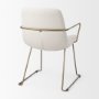69846 - Sawyer Cream Fabric Wrap Gold Metal Frame Dining Chair