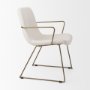 69846 - Sawyer Cream Fabric Wrap Gold Metal Frame Dining Chair