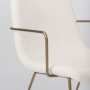 69846 - Sawyer Cream Fabric Wrap Gold Metal Frame Dining Chair