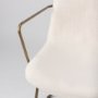 69846 - Sawyer Cream Fabric Wrap Gold Metal Frame Dining Chair