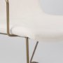 69846 - Sawyer Cream Fabric Wrap Gold Metal Frame Dining Chair