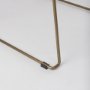 69846 - Sawyer Cream Fabric Wrap Gold Metal Frame Dining Chair