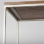 69104 - Morris III 47.25 X 15 X 75.5  Brown Wood and Silver Metal Frame 6 Shelf Shelving Unit