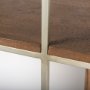 69104 - Morris III 47.25 X 15 X 75.5  Brown Wood and Silver Metal Frame 6 Shelf Shelving Unit