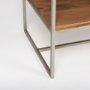 69104 - Morris III 47.25 X 15 X 75.5  Brown Wood and Silver Metal Frame 6 Shelf Shelving Unit