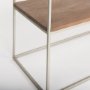 69102 - Morris I 63L x 15W x 31H Brown Wood w/ Silver Metal Frame 2 Drawer Console Table