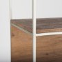 69103 - Morris II 19.75 x 15 x 72.5 Brown Wood and Silver Metal Frame 4 Shelf Shelving Unit