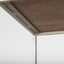 69103 - Morris II 19.75 x 15 x 72.5 Brown Wood and Silver Metal Frame 4 Shelf Shelving Unit