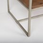 69103 - Morris II 19.75 x 15 x 72.5 Brown Wood and Silver Metal Frame 4 Shelf Shelving Unit