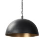 70057 - Karina 24" Round Matte Black Hammered Metal Dome Pendant Light 