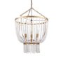 70368 - Rhone Gold Metal and Wood Beaded Chandelier