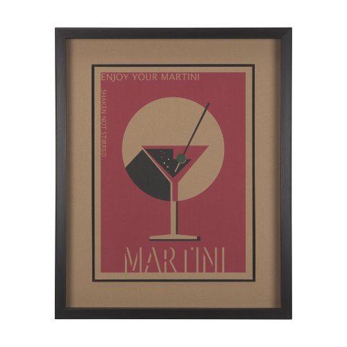 14187 - Martini by Simeng a Framed Art Print Matted under Glass