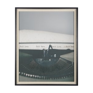 Typewriter Notes Care by Mercana Studio Hand Embellished Textured Framed Photo Art Print Matted unde