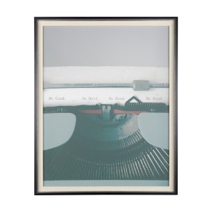 Typewriter Notes Good by Mercana Studio Hand Embellished Textured Framed Photo Art Print Matted unde