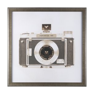 Retro Camera I by Mercana Studio a Hand Embellished Textured Framed Photo Art Print Matted under Gla