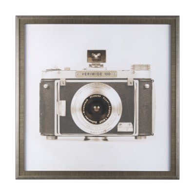 14197 - Retro Camera I by Mercana Studio a Hand Embellished Textured Framed Photo Art Print Matted under Gla