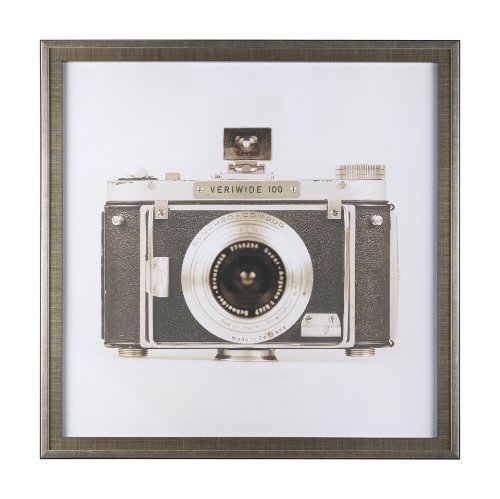 14197 - Retro Camera I by Mercana Studio a Hand Embellished Textured Framed Photo Art Print Matted under Gla