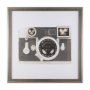 14198 - Retro Camera II by Mercana Studio a Hand Embellished Textured Framed Photo Art Print Matted under Gl