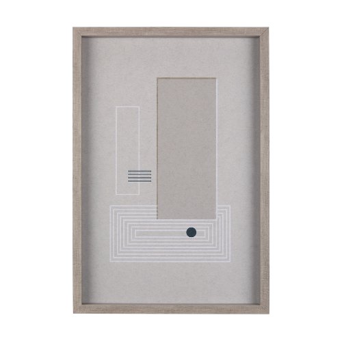 14205 - Balance VI by Mercana Studio a Hand Embellished Textured Framed Art Print Matted under Glass