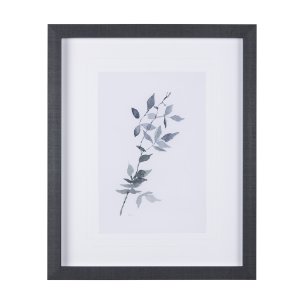 Leaf Shadow I by Mercana Studio a Hand Embellished Textured Framed Art Print Matted under Glass
