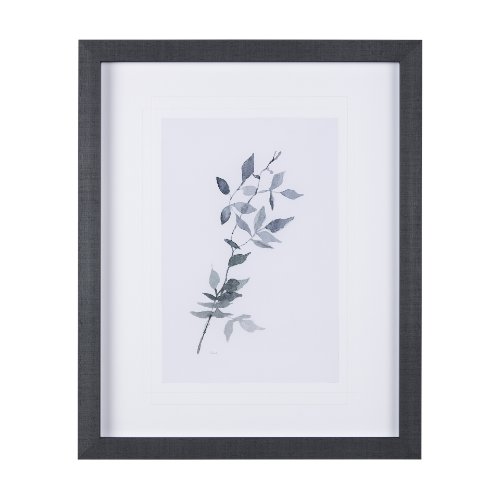 14206 - Leaf Shadow I by Mercana Studio a Hand Embellished Textured Framed Art Print Matted under Glass