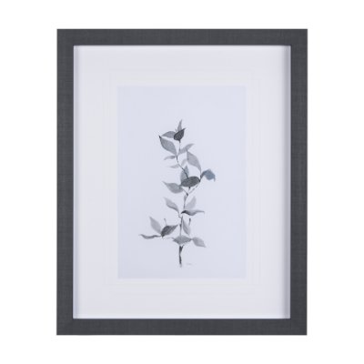14207 - Leaf Shadow II by Mercana Studio a Hand Embellished Textured Framed Art Print Matted under Glass