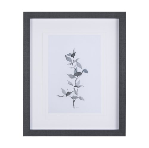 14207 - Leaf Shadow II by Mercana Studio a Hand Embellished Textured Framed Art Print Matted under Glass