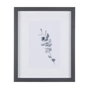 Leaf Shadow III by Mercana Studio a Hand Embellished Textured Framed Art Print Matted under Glass