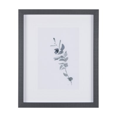 14208 - Leaf Shadow III by Mercana Studio a Hand Embellished Textured Framed Art Print Matted under Glass