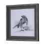 14209 - Robin BW I by Mercana Studio a Hand Embellished Textured Framed Art Print Matted under Glass