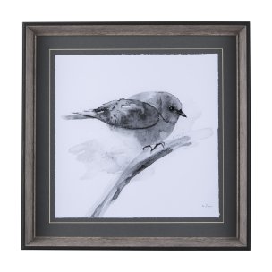 Eastern Blue BW III by Mercana Studio Hand Embellished Textured Framed Art Print Matted under Glass