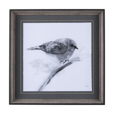14211 - Eastern Blue BW III by Mercana Studio Hand Embellished Textured Framed Art Print Matted under Glass