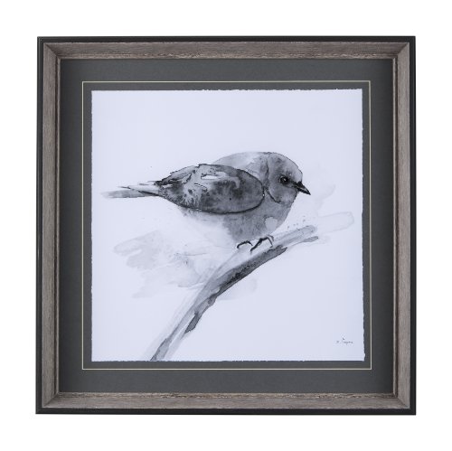14211 - Eastern Blue BW III by Mercana Studio Hand Embellished Textured Framed Art Print Matted under Glass