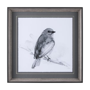 Eastern Blue BW IV by Mercana Studio a Hand Embellished Textured Framed Art Print Matted under Glass