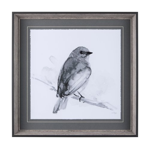 14212 - Eastern Blue BW IV by Mercana Studio a Hand Embellished Textured Framed Art Print Matted under Glass