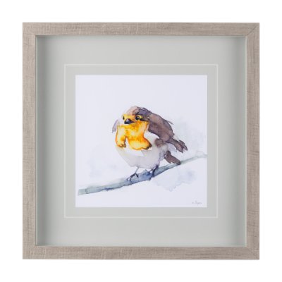 14217 - Robin III by Mercana Studio a Hand Embellished Textured Framed Art Print Matted under Glass