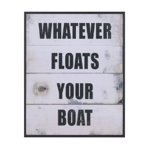 Float Your Boat by Mercana Studio a Hand Embellished Textured Framed Art Print