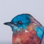14228 - Eastern Blue I by Mercana Studio a Hand Embellished Textured Framed Art Print Matted under Glass