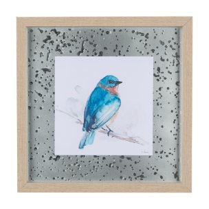 Eastern Blue II by Mercana Studio a Hand Embellished Textured Framed Art Print Matted under Glass