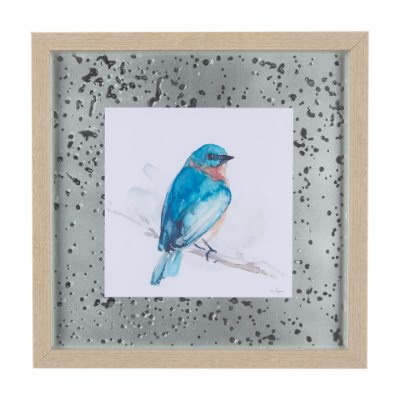 14229 - Eastern Blue II by Mercana Studio a Hand Embellished Textured Framed Art Print Matted under Glass