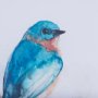 14229 - Eastern Blue II by Mercana Studio a Hand Embellished Textured Framed Art Print Matted under Glass