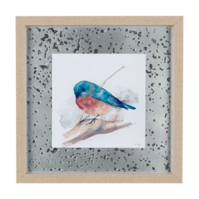 14230 - Eastern Blue III by Mercana Studio a Hand Embellished Textured Framed Art Print Matted under Glass