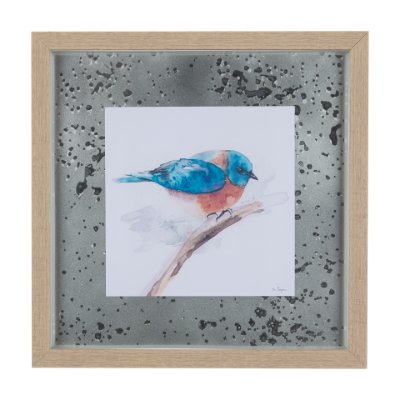 14231 - Eastern Blue IV by Mercana Studio a Hand Embellished Textured Framed Art Print Matted under Glass