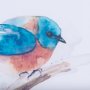 14231 - Eastern Blue IV by Mercana Studio a Hand Embellished Textured Framed Art Print Matted under Glass