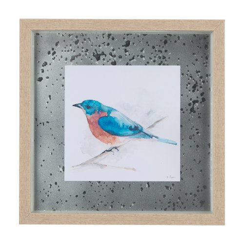 14232 - Eastern Blue V by Mercana Studio a Hand Embellished Textured Framed Art Print Matted under Glass