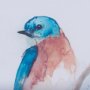 14233 - Eastern Blue VI by Mercana Studio a Hand Embellished Textured Framed Art Print Matted under Glass
