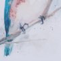 14233 - Eastern Blue VI by Mercana Studio a Hand Embellished Textured Framed Art Print Matted under Glass
