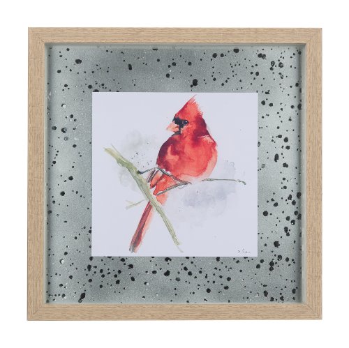 14234 - Cardinal I by Mercana Studio a Hand Embellished Textured Framed Art Print Matted under Glass